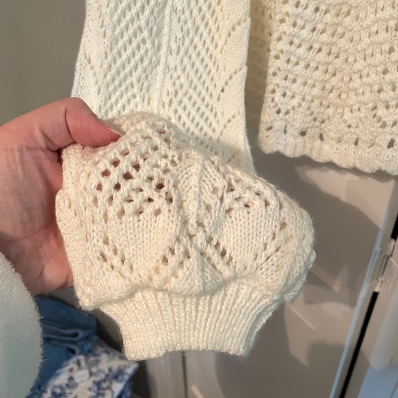 ASOS Crotchet Sweater w/ Bubble Sleeve - Picture 3 of 5